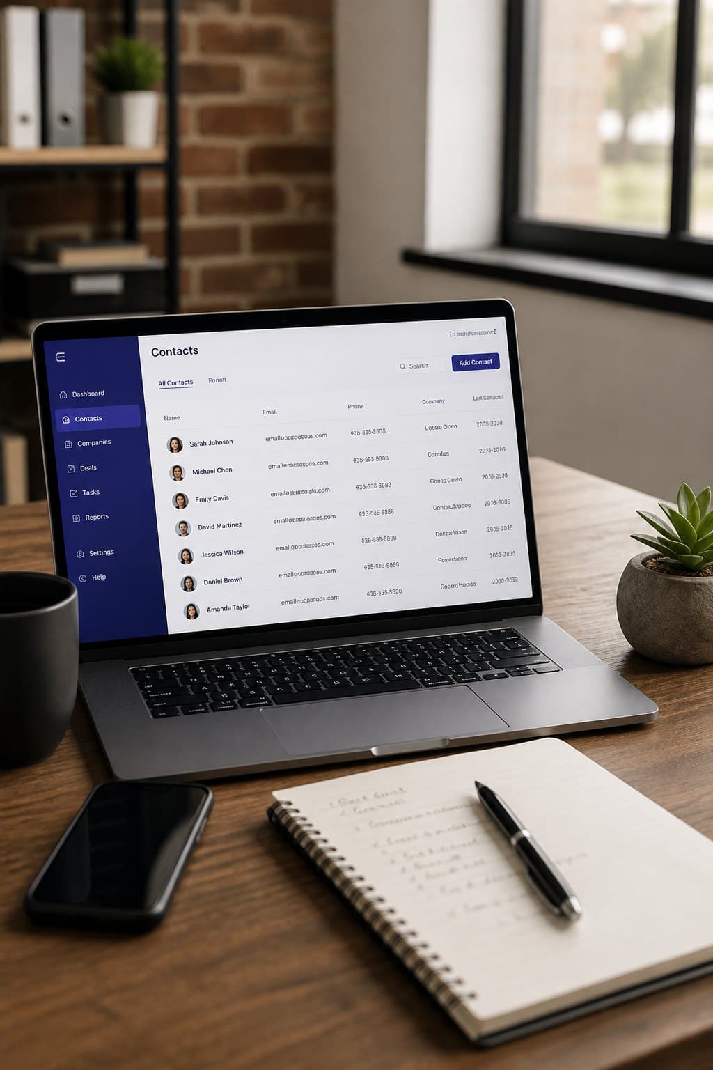 Existing CRM contacts list staying in place — no migration required