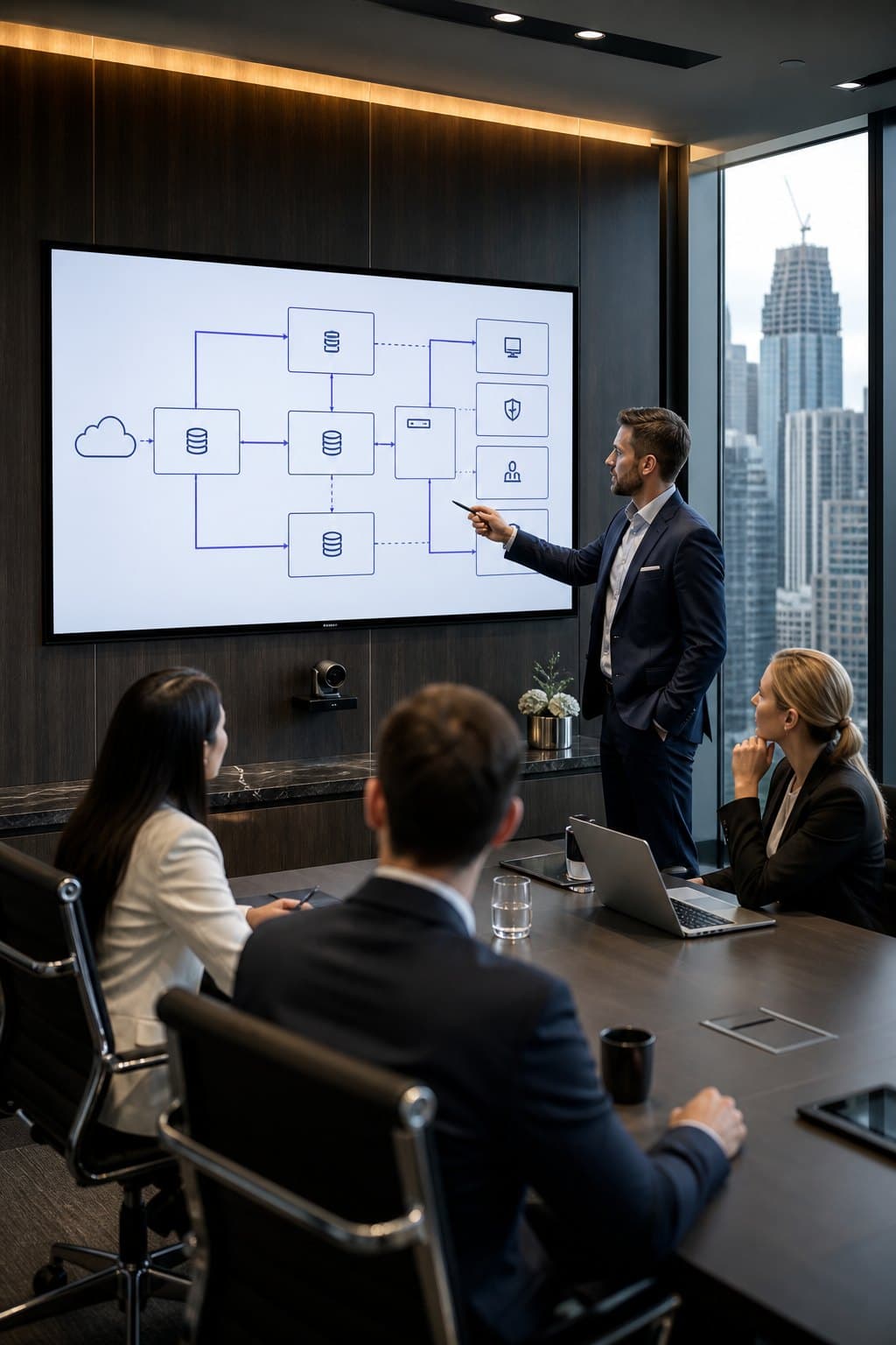 Boardroom scoping a custom Enterprise automation architecture