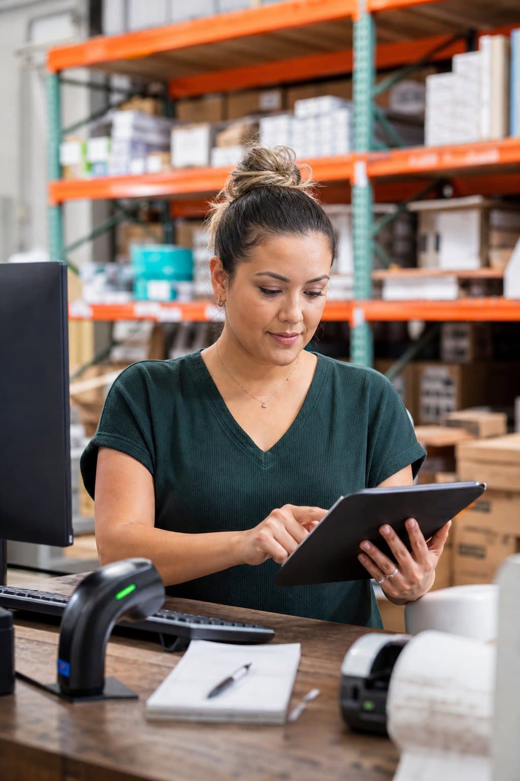 Operations staff using a tablet — no technical hire needed to maintain the system